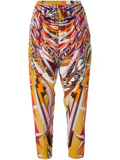 Emilio Pucci брюки зауженные книзу с фирменным принтом