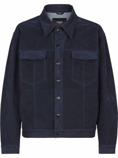 Fendi куртка-рубашка с логотипом FF