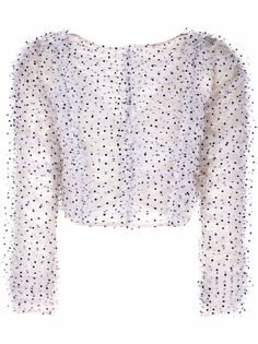 Elisabetta Franchi укороченный топ в горох