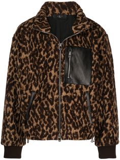 AMIRI флисовая куртка с леопардовым принтом