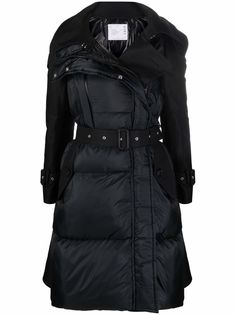 sacai пуховик с поясом