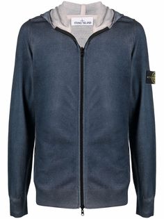 Stone Island свитер на молнии с логотипом