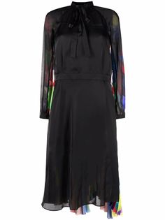 sacai платье с абстрактным принтом
