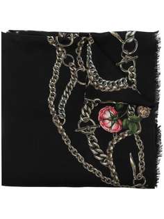 Alexander McQueen шерстяной шарф с принтом