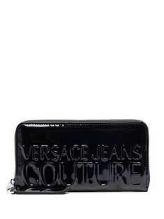 Versace Jeans Couture кошелек с круговой молнией и тисненым логотипом