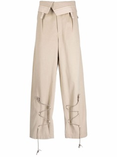 Jacquemus брюки широкого кроя с кулиской