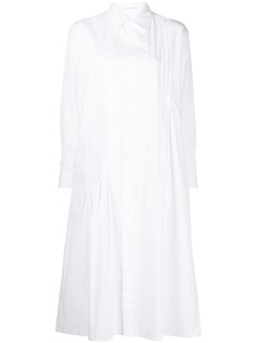 Yohji Yamamoto платье-рубашка со вставкой