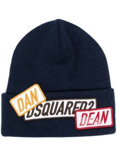 Dsquared2 шапка бини с нашивкой-логотипом