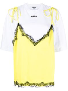 MSGM многослойная футболка с логотипом
