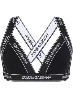 Dolce & Gabbana бюстгальтер с треугольными чашками и логотипом