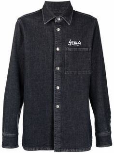 Stella McCartney джинсовая рубашка с надписью