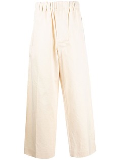 Jil Sander брюки широкого кроя с эластичным поясом