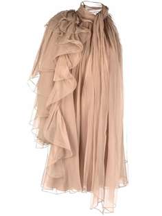 Alberta Ferretti платье с оборками и драпировкой