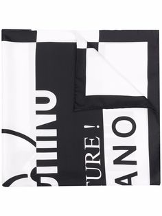 Moschino двухцветный платок с логотипом