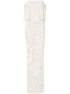 Elie Saab декорированное платье с открытыми плечами