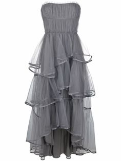 Alberta Ferretti ярусное платье без бретелей