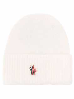 Moncler Grenoble шапка бини в рубчик с нашивкой-логотипом