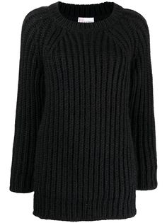 RED Valentino джемпер в рубчик с рукавами реглан