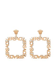 Versace серьги-кольца с логотипом