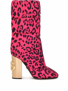 Dolce & Gabbana ботинки Jackie с леопардовым принтом