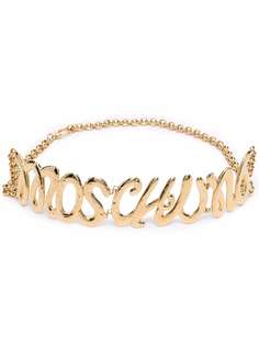 Moschino цепочный ремень с пряжкой-логотипом