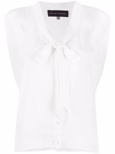 Talbot Runhof шелковая блузка с завязками