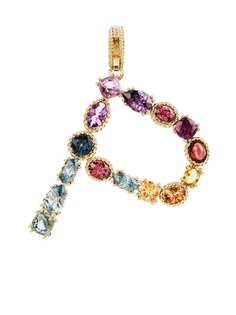 Dolce & Gabbana подвеска P из желтого золота с драгоценными камнями
