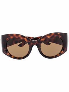 Balenciaga солнцезащитные очки Bold Round черепаховой расцветки