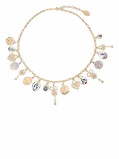 Dolce & Gabbana золотое колье с подвесками