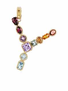Dolce & Gabbana подвеска Rainbow Alphabet из желтого золота с камнями