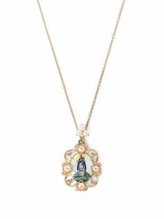 Dolce & Gabbana колье Madonna из желтого золота с медальоном