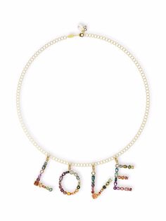 Dolce & Gabbana подвеска Rainbow Alphabet L из желтого золота с камнями