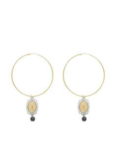 Dolce & Gabbana серьги-кольца из желтого золота с сапфирами
