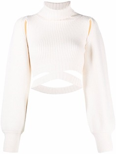 ADAMO укороченный джемпер с высоким воротником