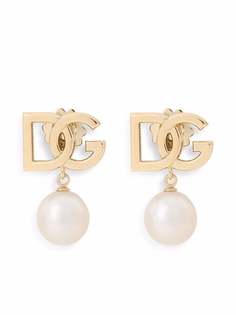 Dolce & Gabbana серьги из желтого золота с жемчугом