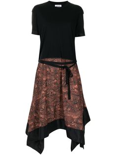 Kenzo платье миди асимметричного кроя с драпировкой