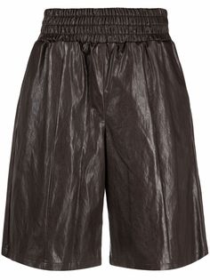 Pinko шорты-бермуды из искусственной кожи