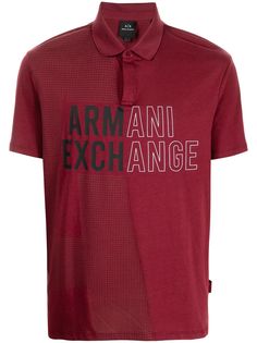 Armani Exchange рубашка поло с логотипом