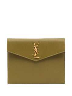 Saint Laurent маленький клатч-конверт с монограммой