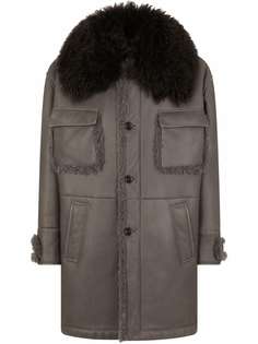 Dolce & Gabbana однобортное пальто длины миди
