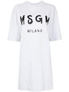 MSGM платье-футболка с логотипом