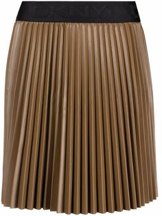 DKNY плиссированная юбка мини с логотипом