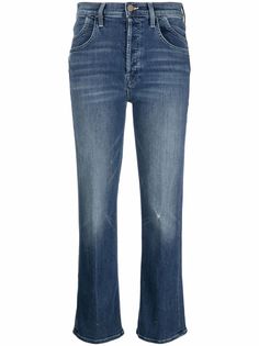 MOTHER укороченные джинсы bootcut с завышенной талией