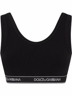 Dolce & Gabbana спортивный бюстгальтер с логотипом
