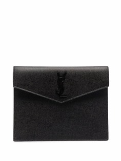 Saint Laurent клатч-конверт с монограммой