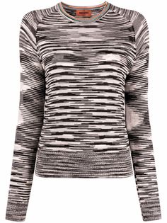 Missoni топ с длинными рукавами и узором зигзаг