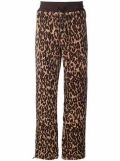 AMIRI брюки с леопардовым принтом и кулиской