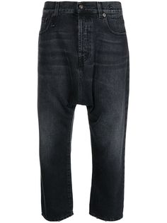 R13 укороченные джинсы с низким шаговым швом