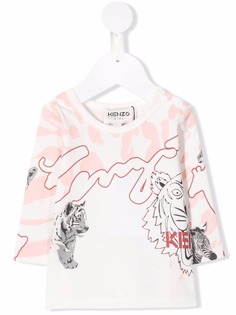 Kenzo Kids футболка с графичным принтом