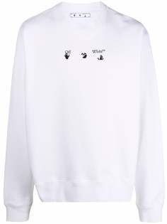 Off-White logo-print long-sleeve sweatshirt
